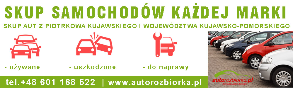 Skup aut Piotrków Kujawski i okolice. Skupujemy wszystkie pojazdy, bez ograniczeń dotyczących wieku bądź stanu technicznego. Jeśli chcesz szybko i sprawnie sprzedać samochód to skontaktuj się z nami.